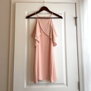 Southmoon under - WAYF. Mini pink dress perfect for wedding guest or cocktails.